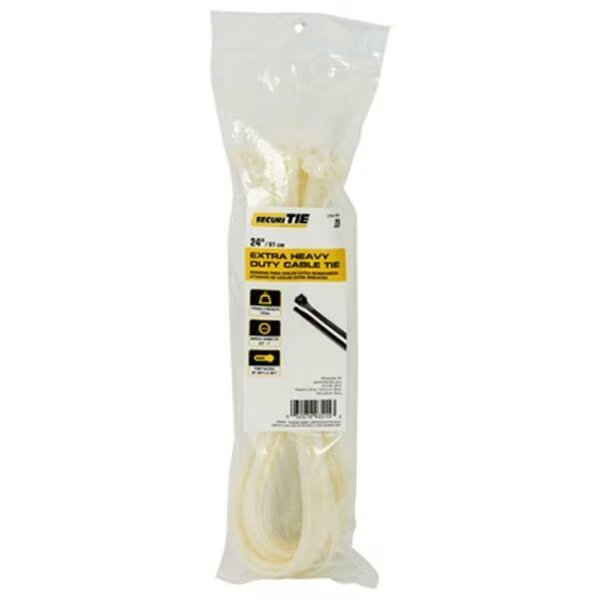 24 in. Natural Extra Heavy Duty Cable Tie, 25PK, Gardner Bender, Mfr#: 220997